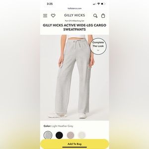 Gilly hicks active wide leg cargo sweatpants
